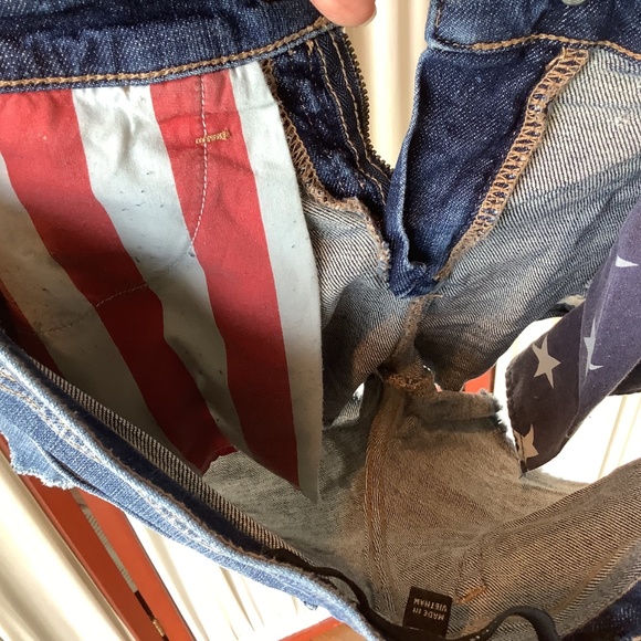 Harper Women’s American Flag Jean Shorts Distressed Size 28 - Picture 7 of 7